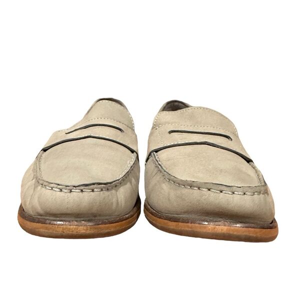 Cole Haan Penny Loafers size 8 Grey/Tan brushed leather - Picture 4 of 8